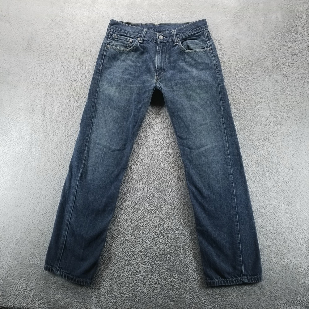 Levis 505‎ Jeans Mens 30x32 Blue Regular Straight Mid Rise Dark Wash
